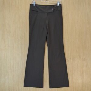 Flirtatious Vintage Y2K Dark Academia Office Brown Low Rise Flare Leg Pants 3